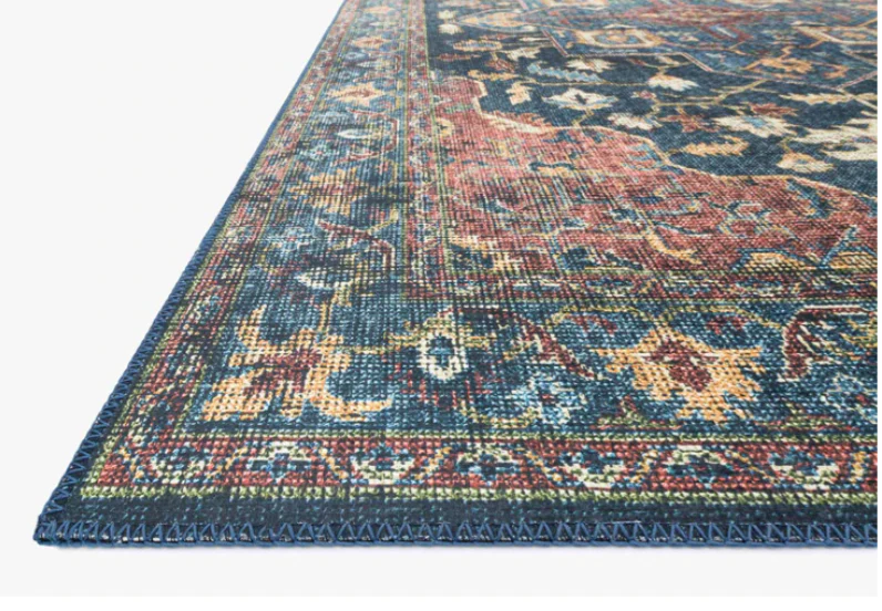 Skye Denim/Brick Rug