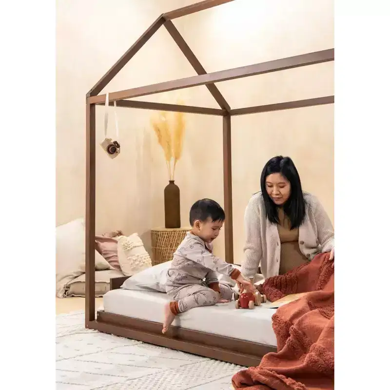 Coco Village - Wooden Bed Frame - Walnut