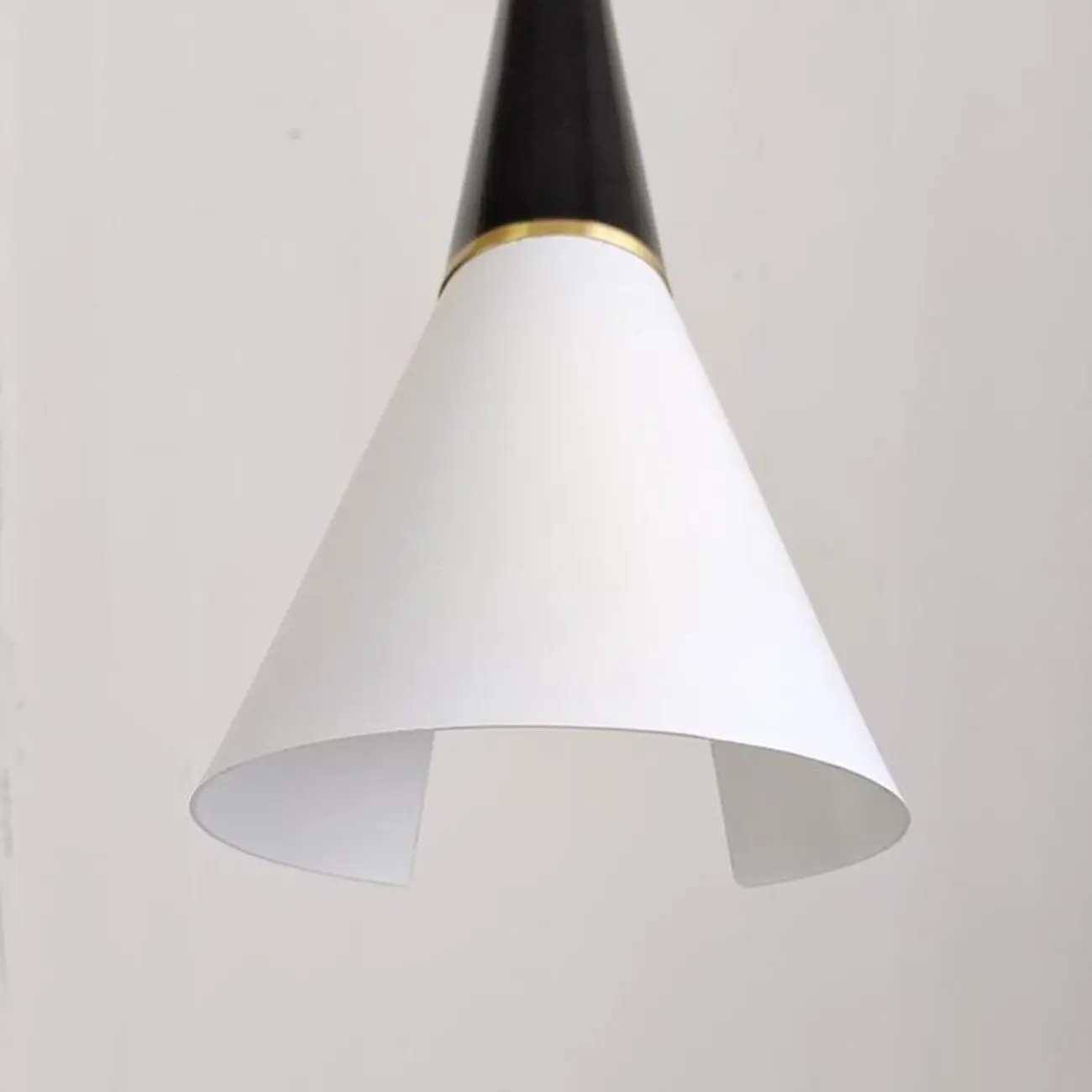 Gold Metal Modern White Aluminum Shade Swing Arm Wall Light