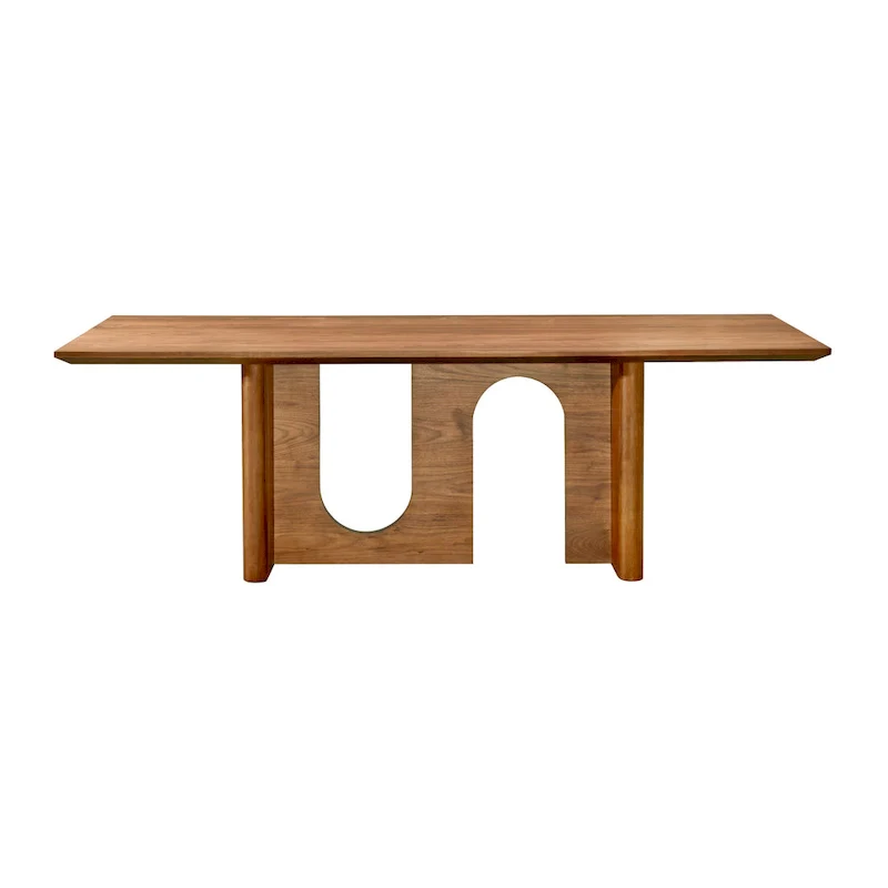 Satra Walnut Rectangular Dining Table - 92W x 39.3D x 30H
