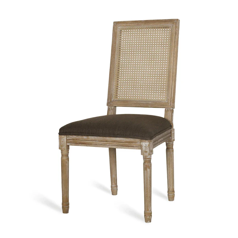 Regina Wood and Cane Upholstered Dining Chair (Set of 4) by Christopher Knight Home