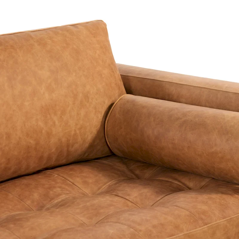 Poly & Bark Napa 104.5  Left Sectional Sofa - Full Grain Genuine Italian Leather