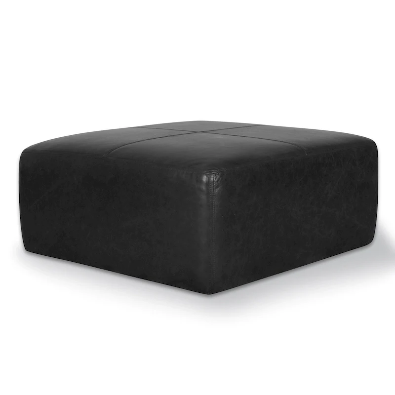 Poly & Bark Sequoia Ottoman - Full Grain Genuine Italian Leather