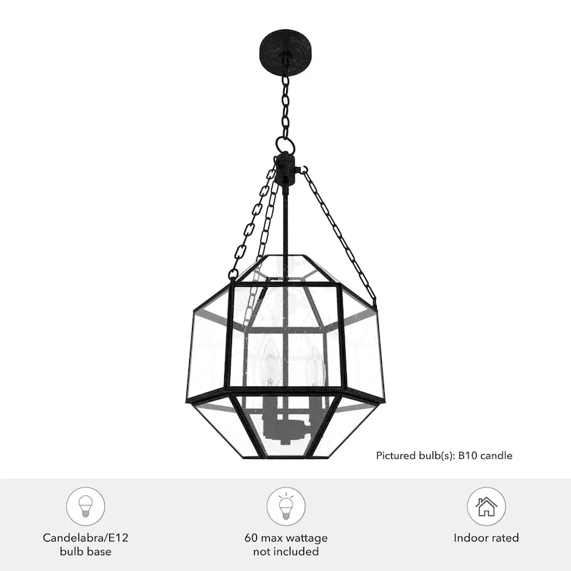 Hunter 15  Indria 3-Light Pendant - Dining Room, Island, Entry - Industrial, Transitional, Geometric