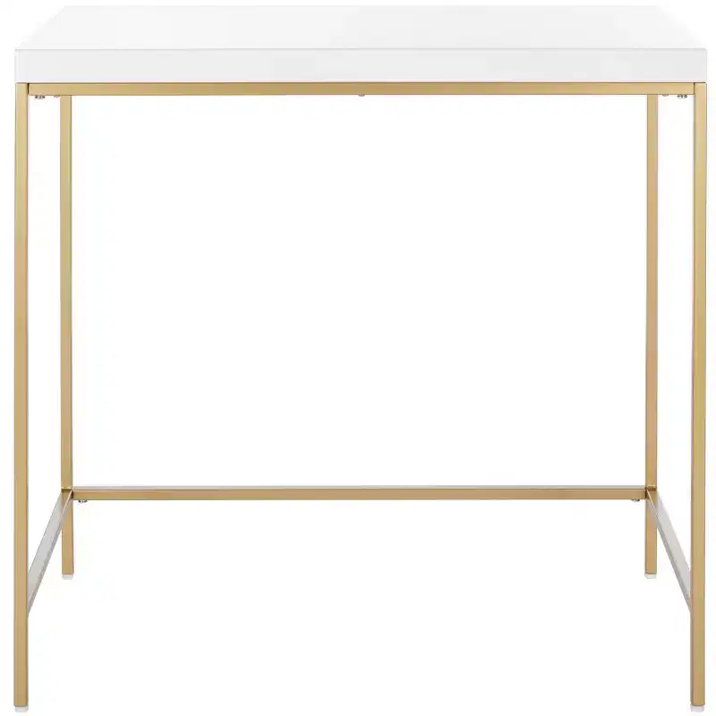 White & Gold Writing Desk, 1-Person