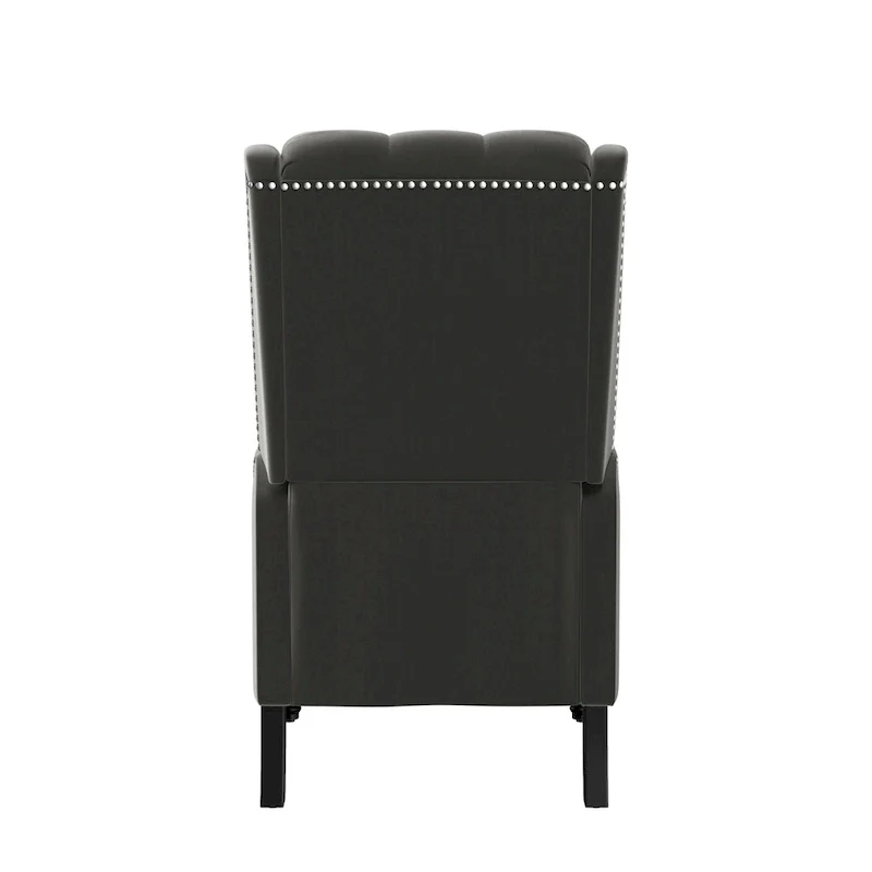 Velvet Wingback Push Back Recliner Chair