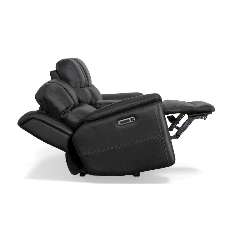 Crew Leather Power Reclining Zero Gravity Loveseat with Console, Power Headrests & Lumbar by Flexsteel