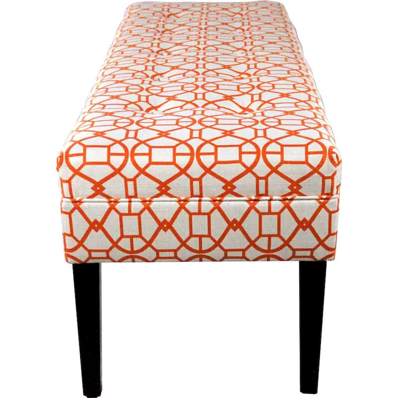 Kaya Noah Button Tufted Upholstered Long Bench