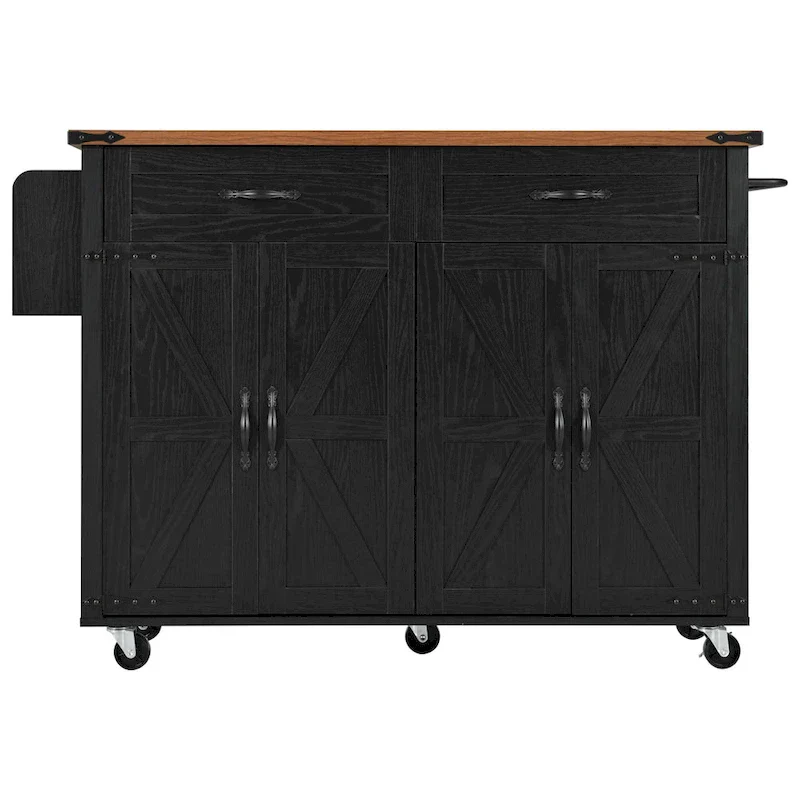 53.5Farmhouse Kitchen Island with Power Outlet