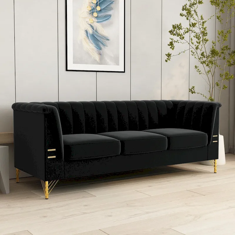 82.67 W Velvet Sofa