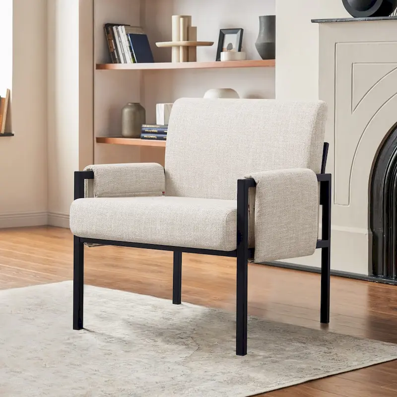 Subrtex Upholstered Accent Chair with Metal Frame Armchair