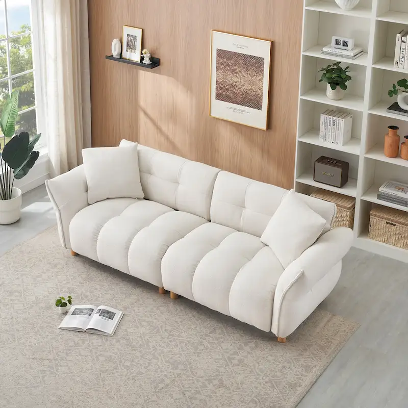 Upholstered 3-seater Sofa with Matching Pillows