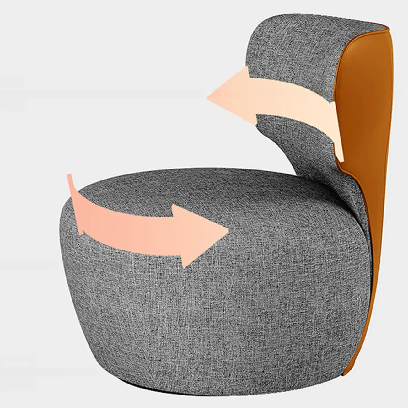 Glam Fabric Swivel Accent Chair with Scratch Resistant