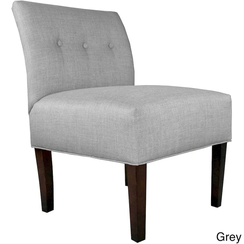Button Tufted Ikat Accent Chair