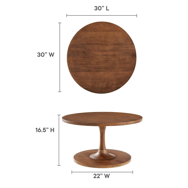 Lina 30 Round Wood Coffee Table