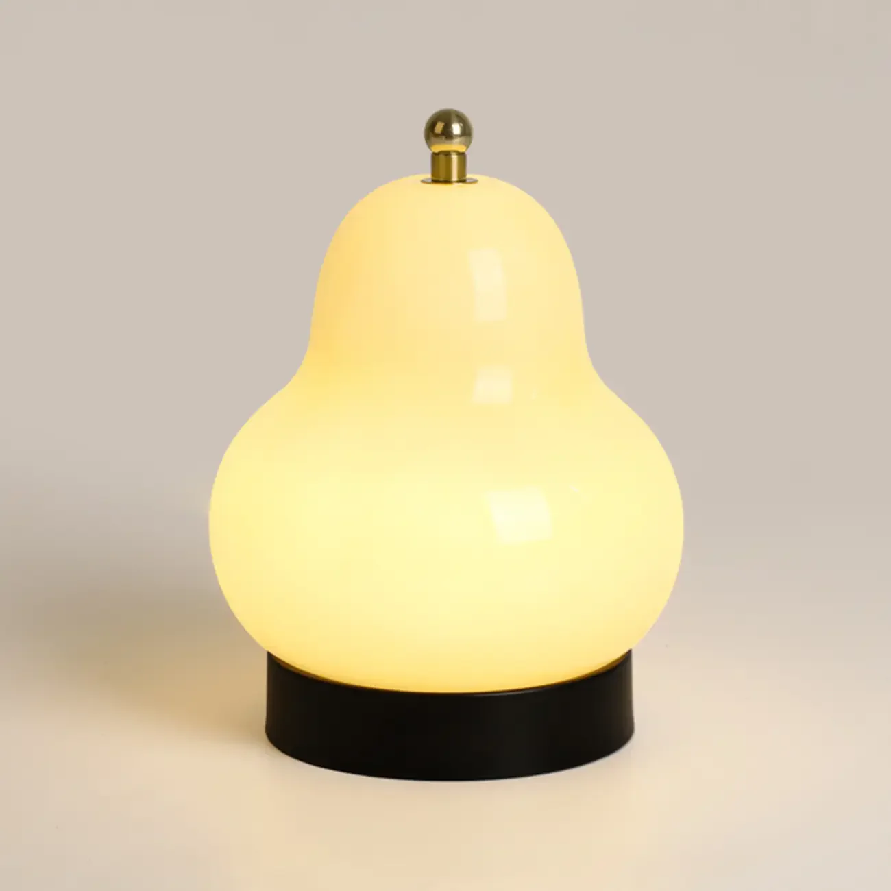 Cute Glass Pear Shape Bedside Lamp Direct Wired Electric