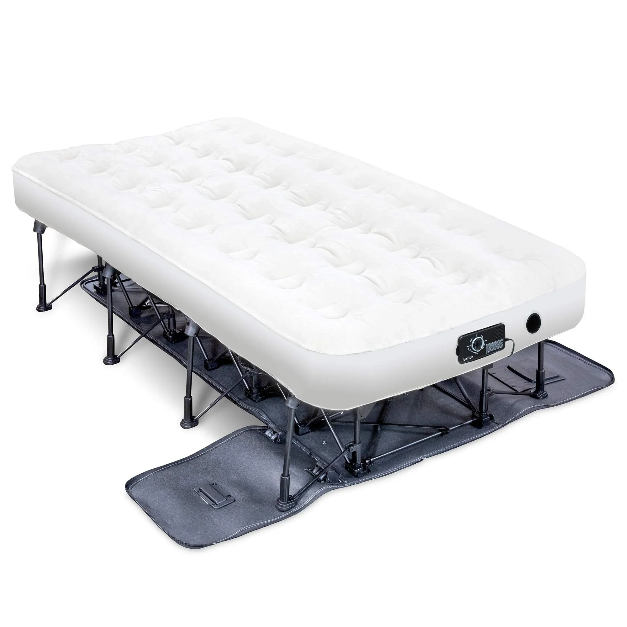 Ivation EZ-Bed Self Inflating Air Mattress, Twin Air Mattress with Built In Pump & Case