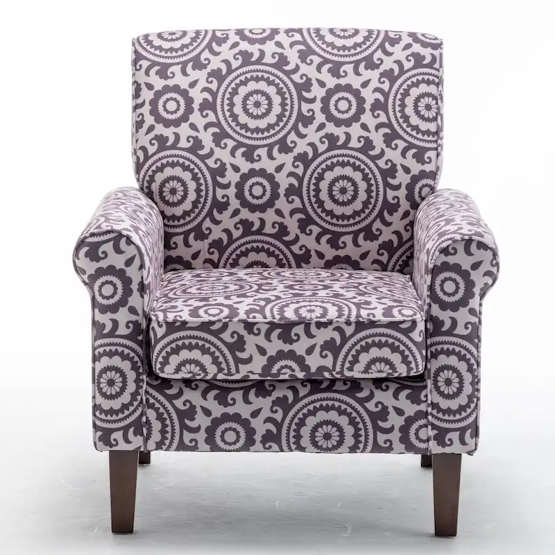 Traditional Rolled Arm Living Room Armchair