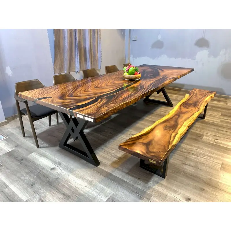 Sundaland 118  Large Slap Live Edge Dining Table