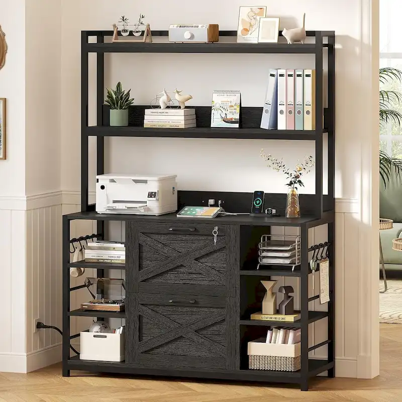 6 Layer File Cabinet Lock Vertical Filing Cabinet Charging Station