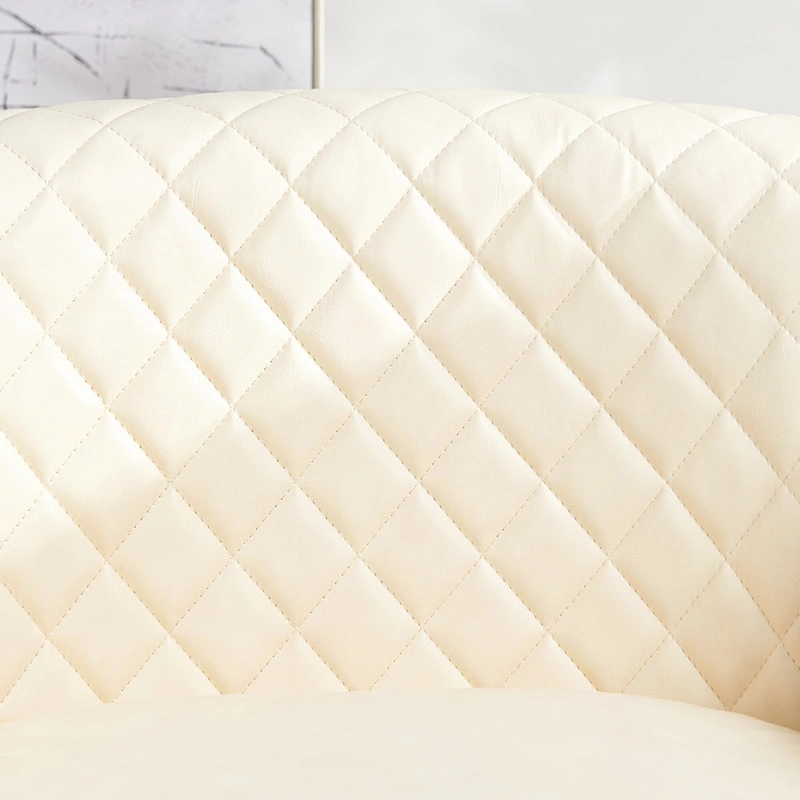 KINWELL 29 Wide Tufted PU Leather Swivel Barrel Chair (Set of 2)