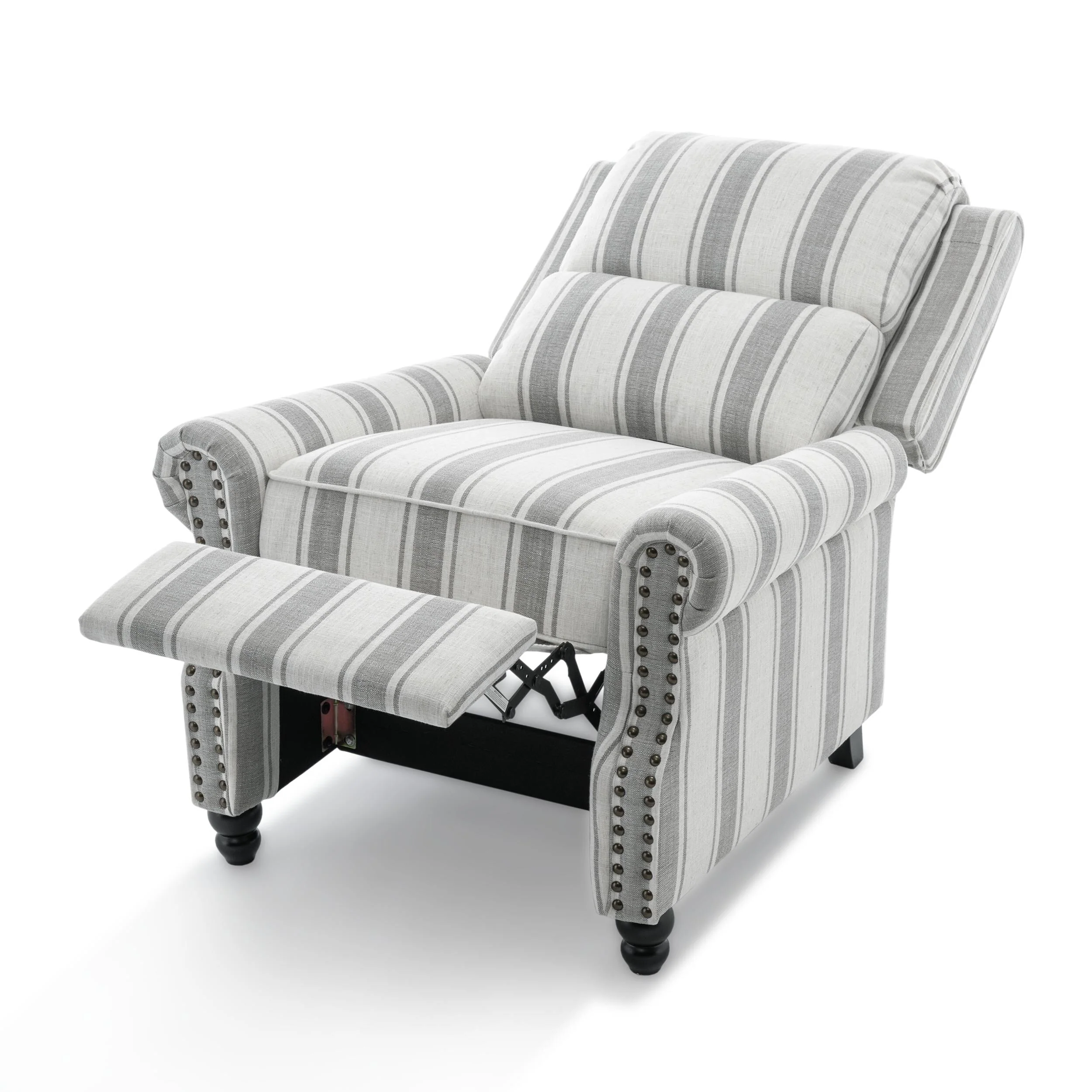 Manual Pushback Recliner Chairs with Nailhead Trim