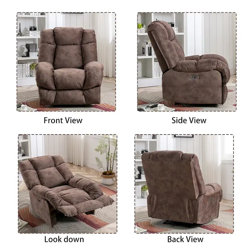 Chenille Power Standard Recliner Chair
