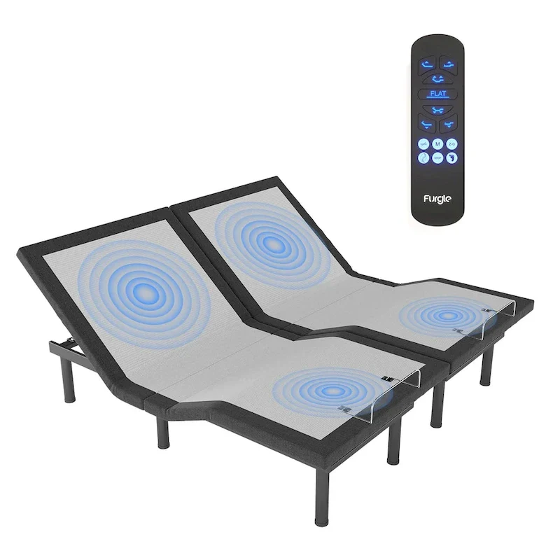 Massaging Zero Gravity Adjustable Bed with Wireless Remote