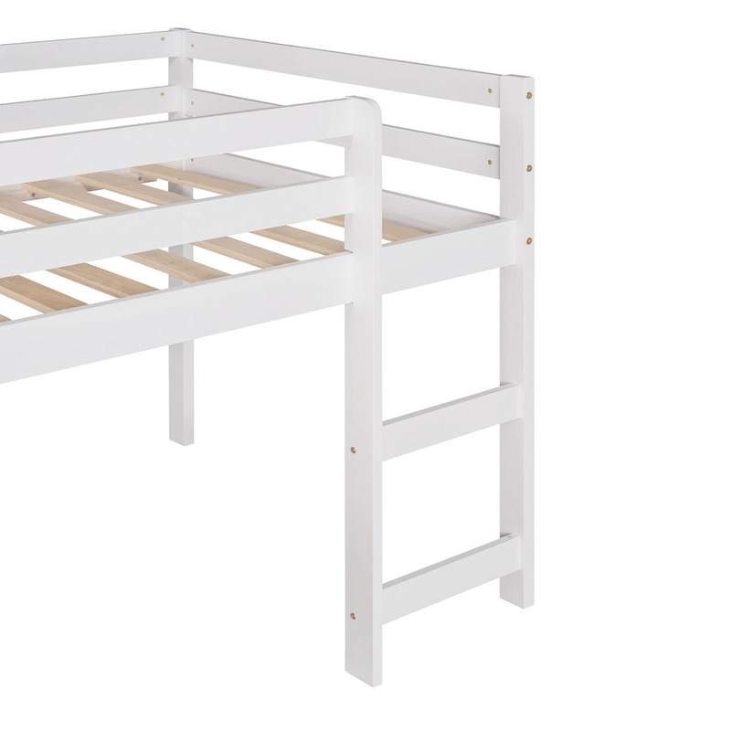 Twin Solid Wood Loft Bed with Fun Slide Feature