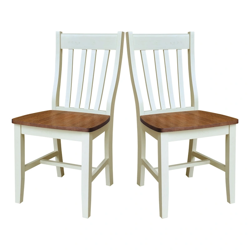 Copper Grove Quince Solid Wood Schoolhouse Chairs, Set of 2