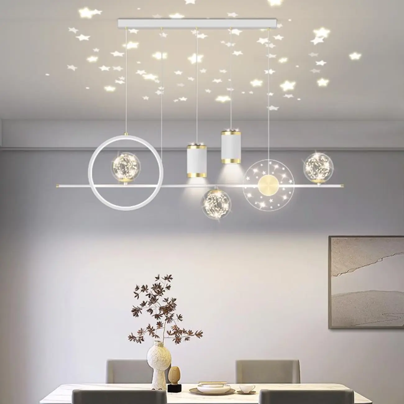 Luxury Adjustable Multi-Light Island Pendant Light