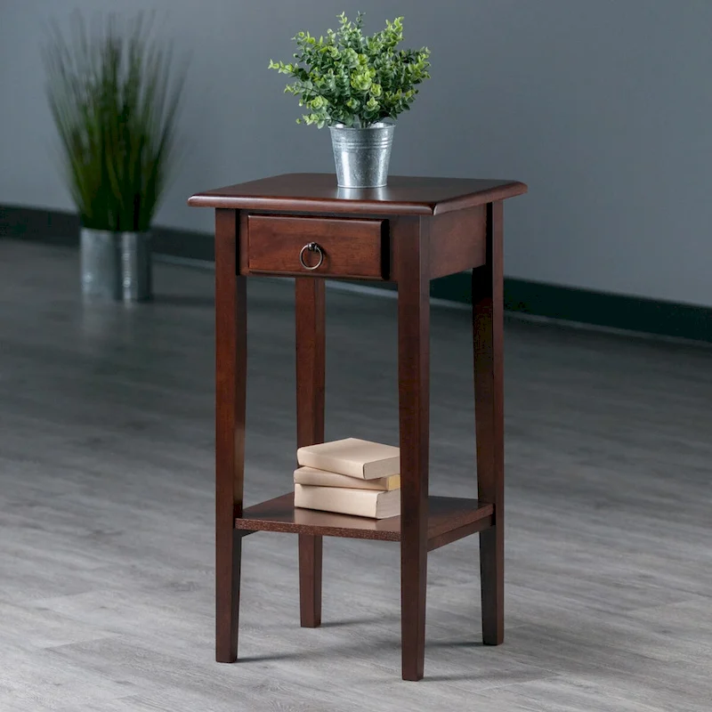Regalia Accent, Side Table, Walnut - 17W x 14D x 29.50H