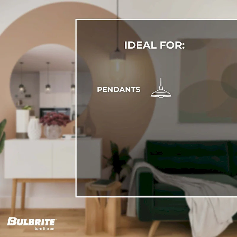 Bulbrite Pack of (2) 8.5 Watt Dimmable Filament G40 Medium (E26) LED Bulb