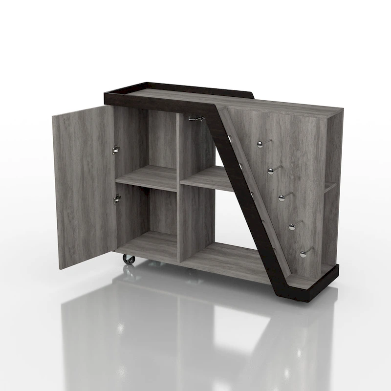 Furniture of America Tern Modern 6-shelf Mobile Wine Cabinet