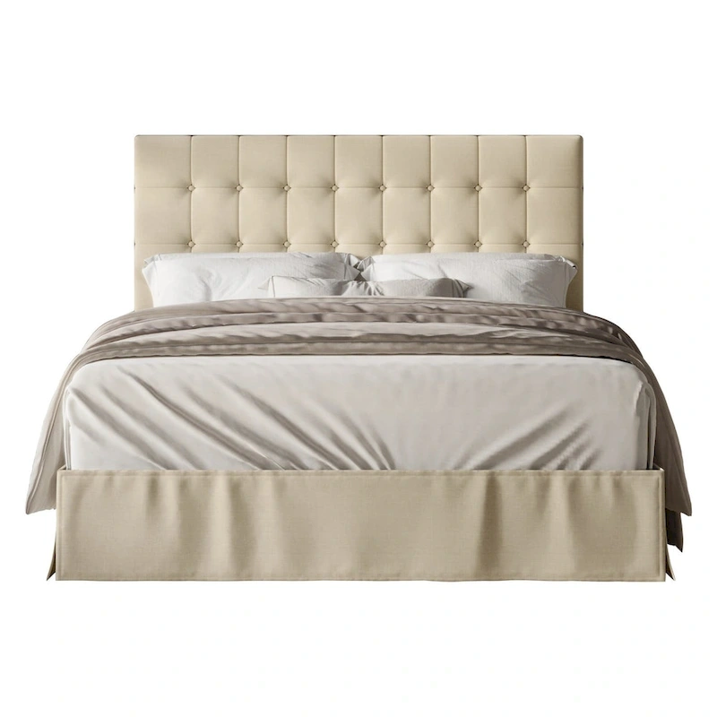 Larry Tufted Upholstered Panel Bed