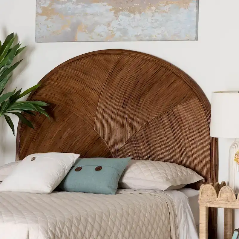 Seana Bohemian Rattan Standalone Headboard