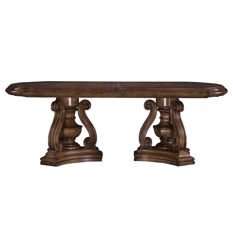 San Mateo Double Pedestal Dining Table - 46 W x 30 H x 118 D