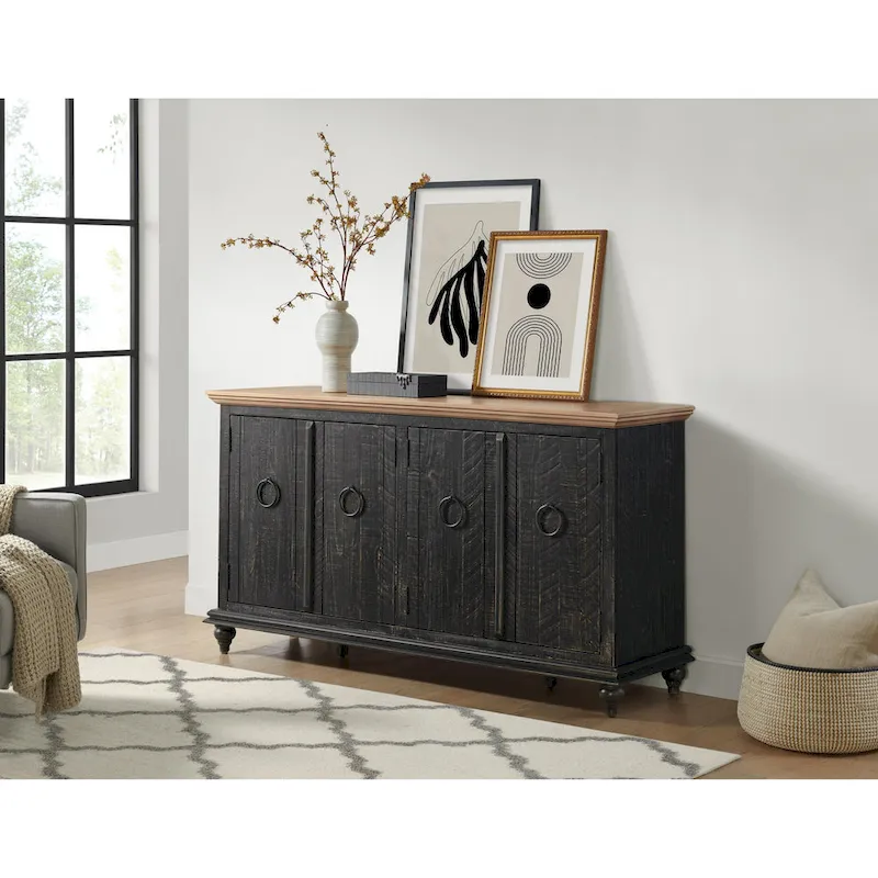 Garden District Solid Wood 65 TV Stand Console