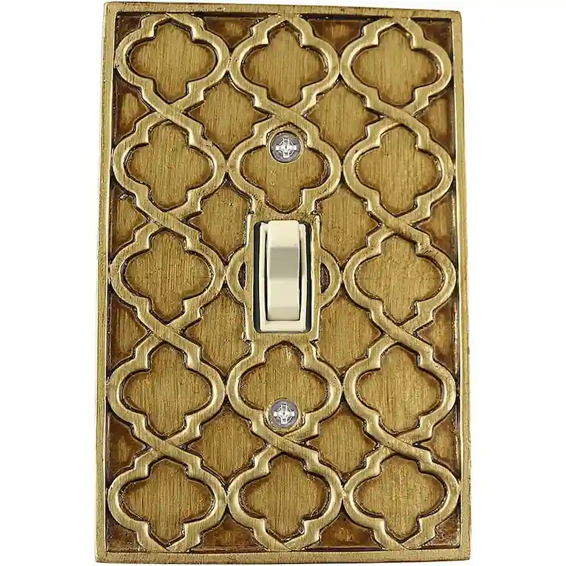 Meriville Moroccan 1 Toggle Wallplate, Single Switch Electrical Cover Plate