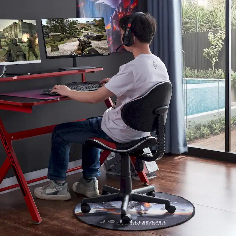 JJS Ergonomic Mesh Office Chair Adjustable Lumbar Support Computer Desk Chair