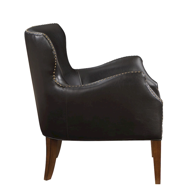 Douglas Faux Leather High Leg Slope Arm Accent Chair by Greyson Living