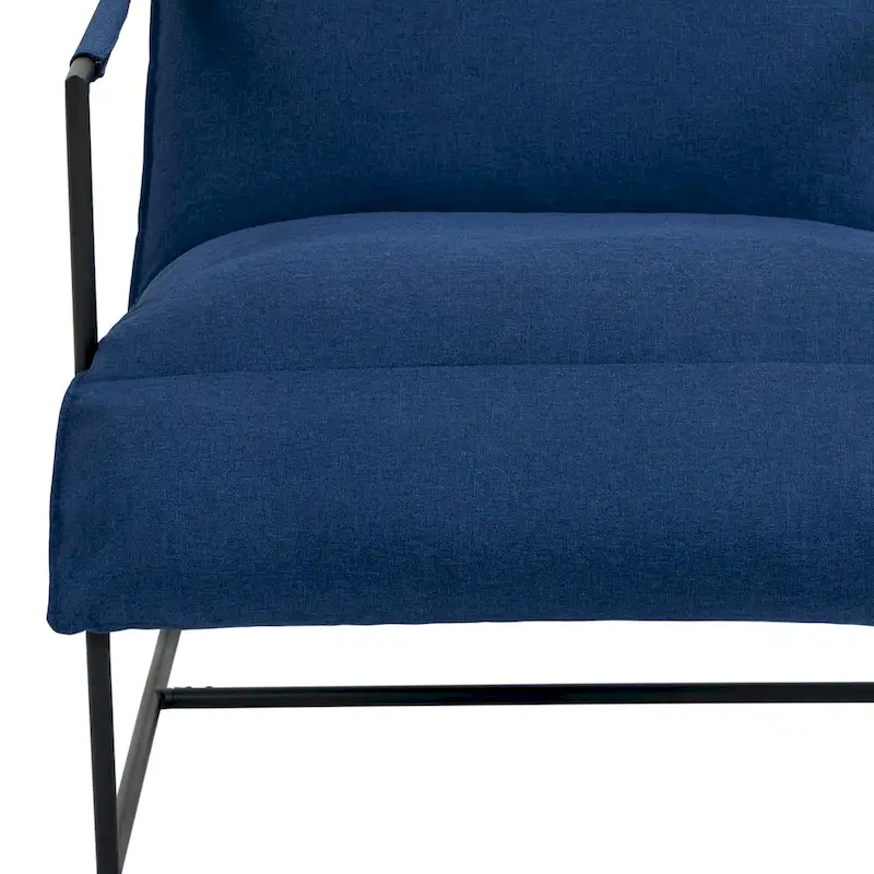 Fabric Accent Chair Metal Framed Sling Armchair Set of 2