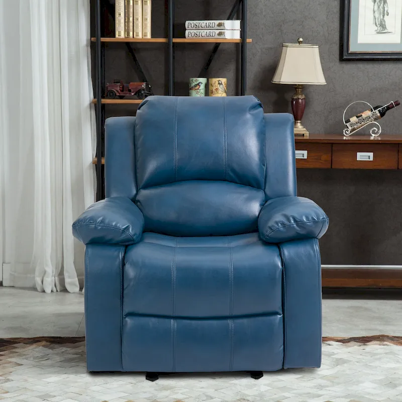 Clihome Faux Leather Recliner Chair with Massage