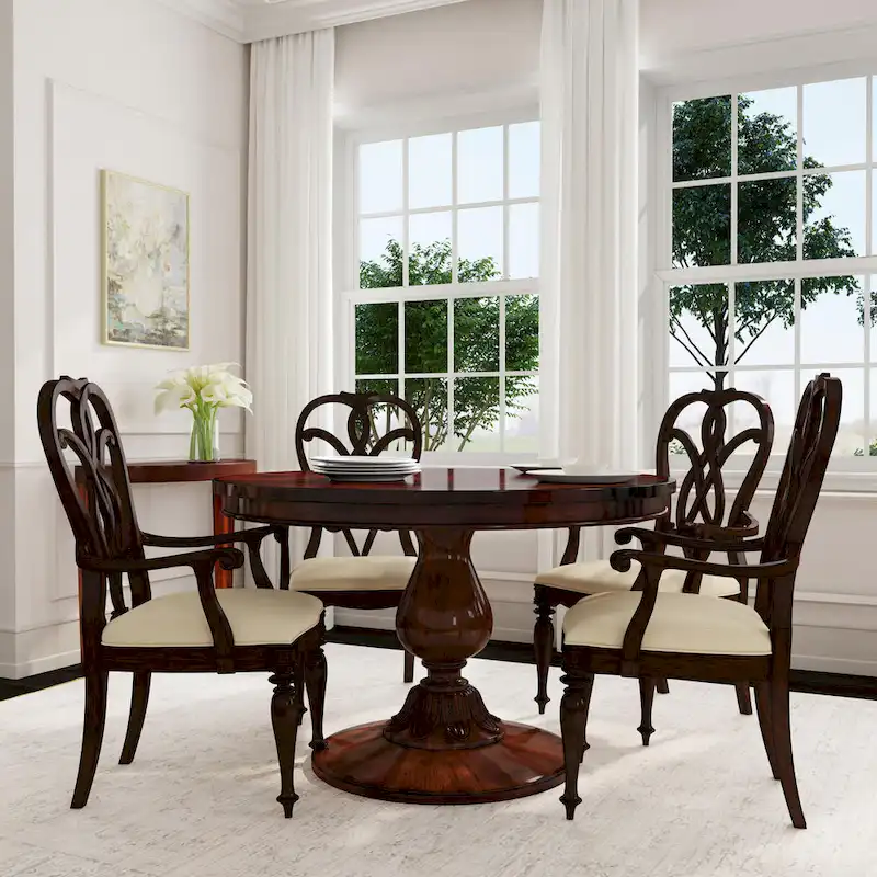 Evie 48 Round Pedestal Dining Table