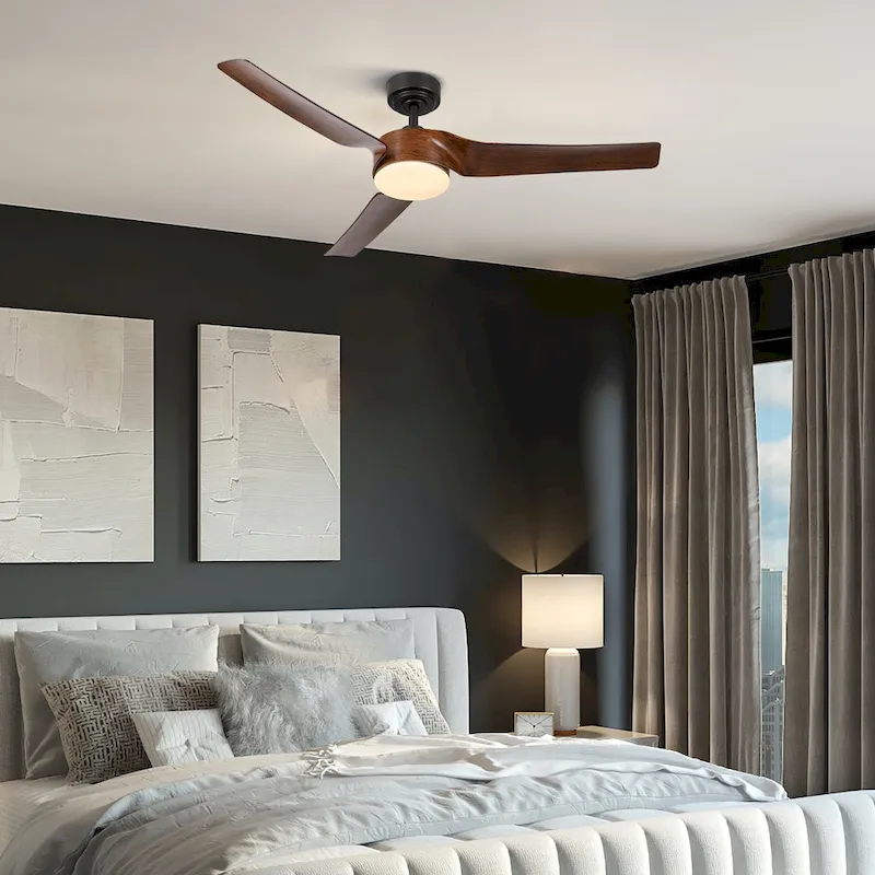 Modern 52  Smart Ceiling Fan with Dimmable Light Kit & Remote