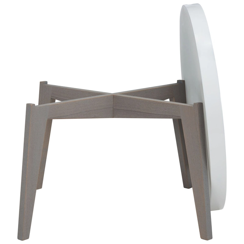 SAFAVIEH Sharron White/ Grey Lacquer End Table - 0 - 32 x 32 x 18 - 32Wx32Dx18H