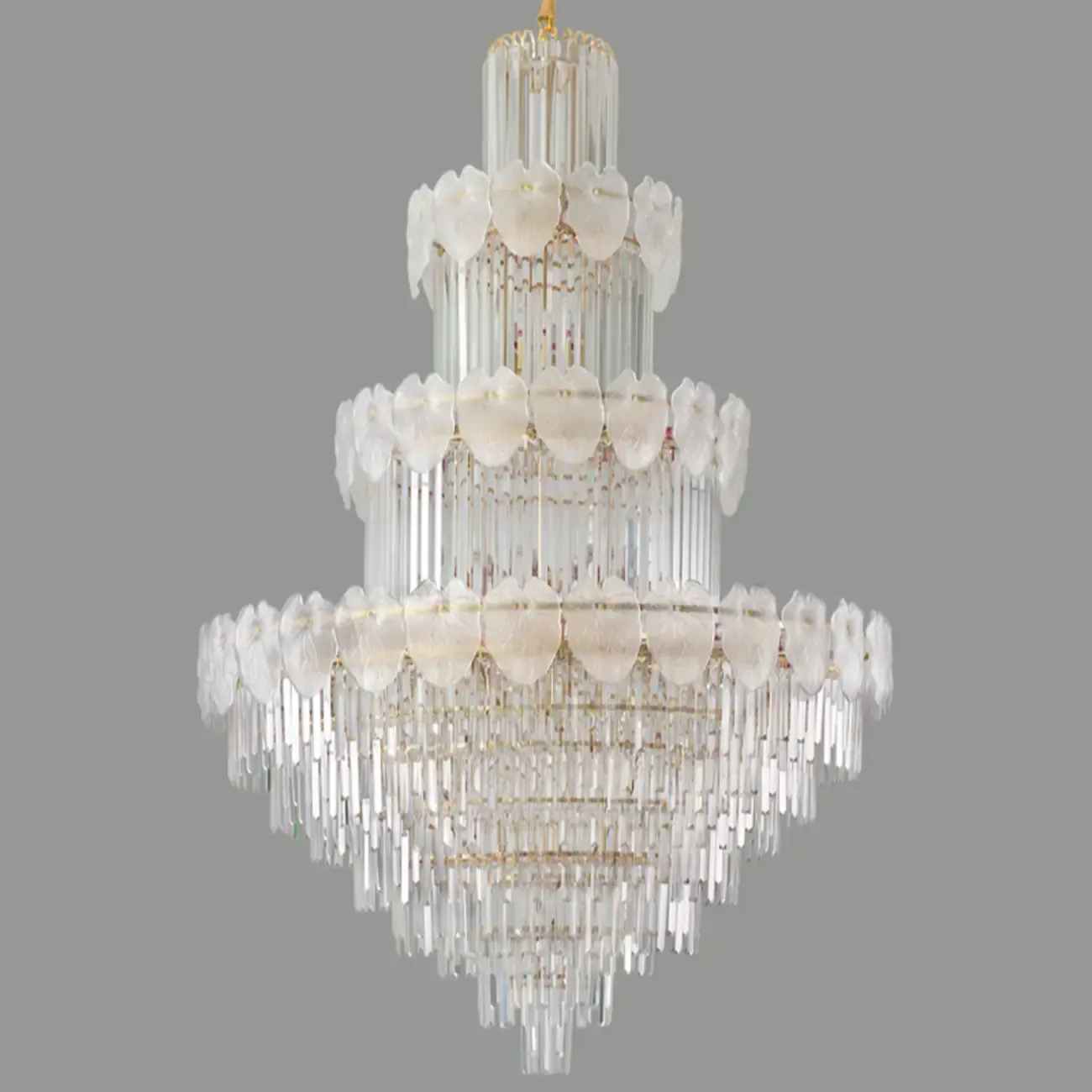 Luxury Crystal Round Chandelier with Elegant Tiered Design