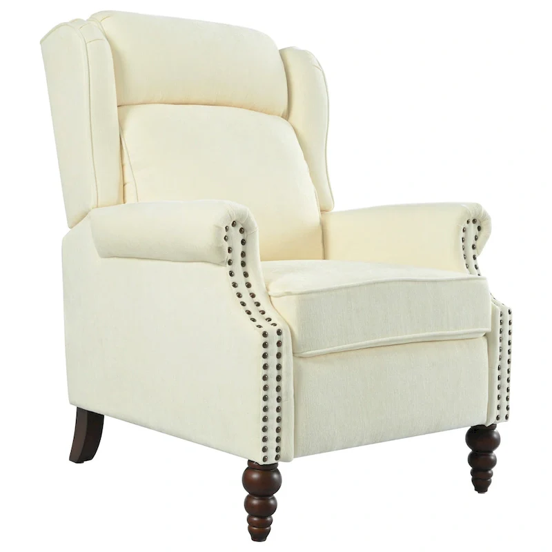 Barnn Upholstered Recliner with Wing Back by Christopher Knight Home