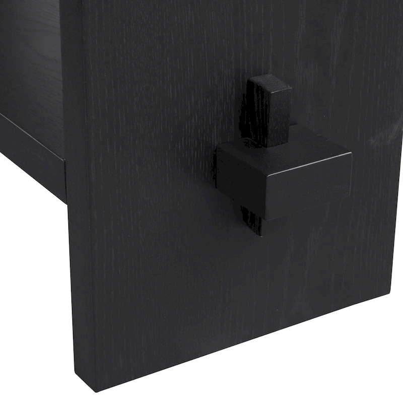 Nathan James Virgo Farmhouse 2-Tier Console Table in Wire-Brushed Wood Finish