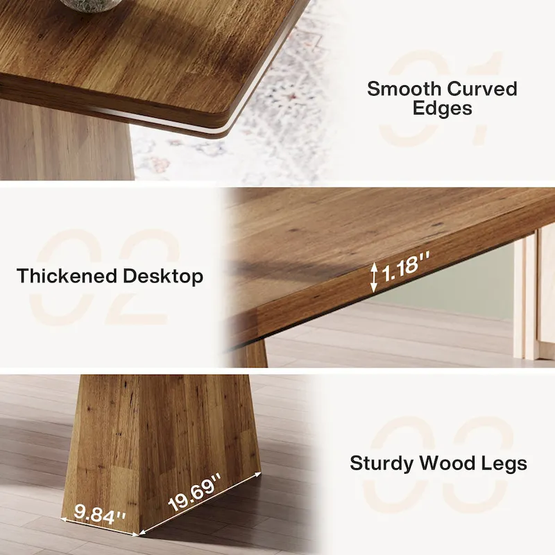 63 Inches  Executive Office Desk Large Computer Conference Table